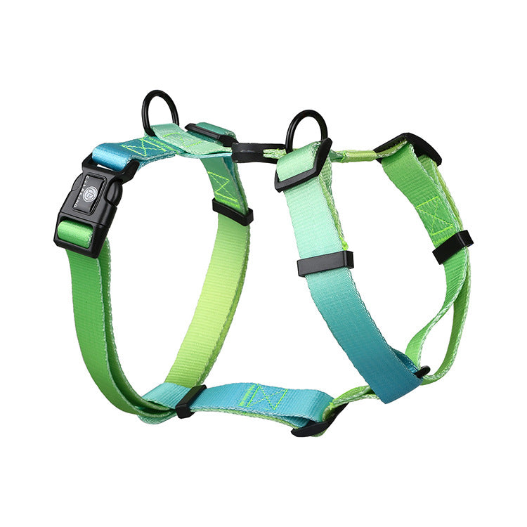 Pet Gradient Color Adjustable Chest Strap Harness