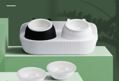 Pet Ceramic Elevated Cervical Spine Protection Feeding Bowl