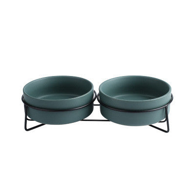 Pet Metal Frame Ceramic Feeding Bowl