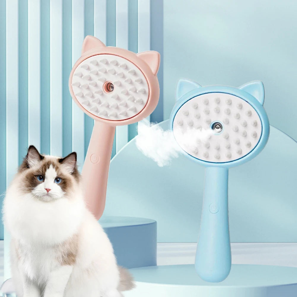 Rechargeable Mist Self Cleaning Pet Grooming Brush