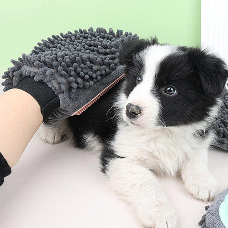 2 In 1 Pet Grooming Bath Glove Cleaning Massage Tool