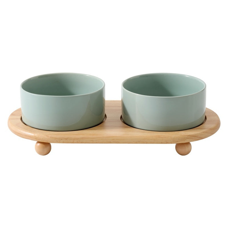 Ceramic Pet Food Bowls Durable Feeding Supplies Set