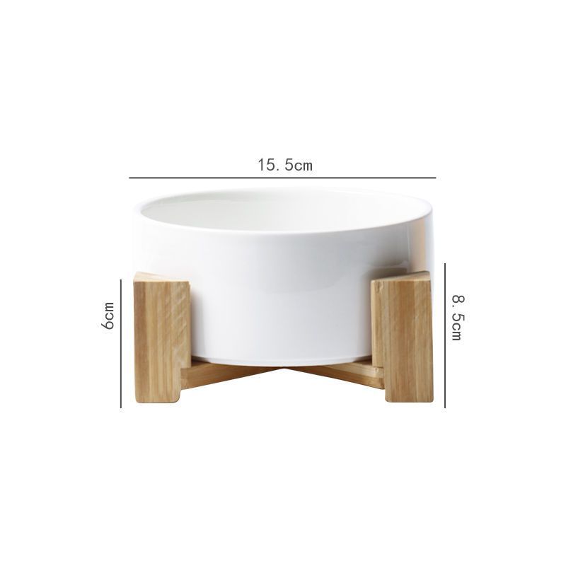 Pet Large Capacity High Stand Ceramic Feeding Bowl