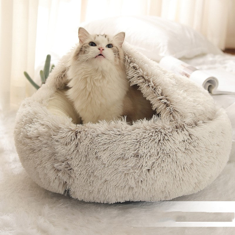 Pet Soft Warm Velvet Cave Nest Bed
