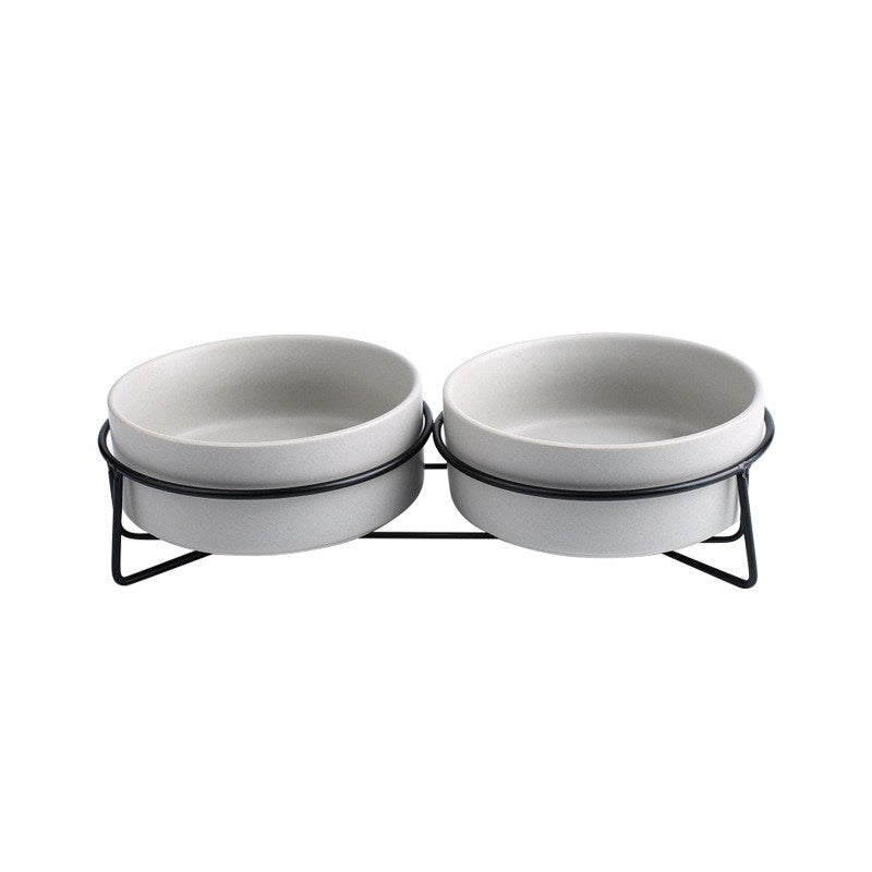 Pet Metal Frame Ceramic Feeding Bowl