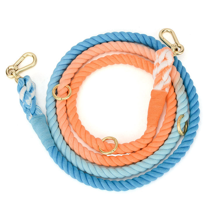 Gradient Rainbow Pet Traction Leash Walking Lead