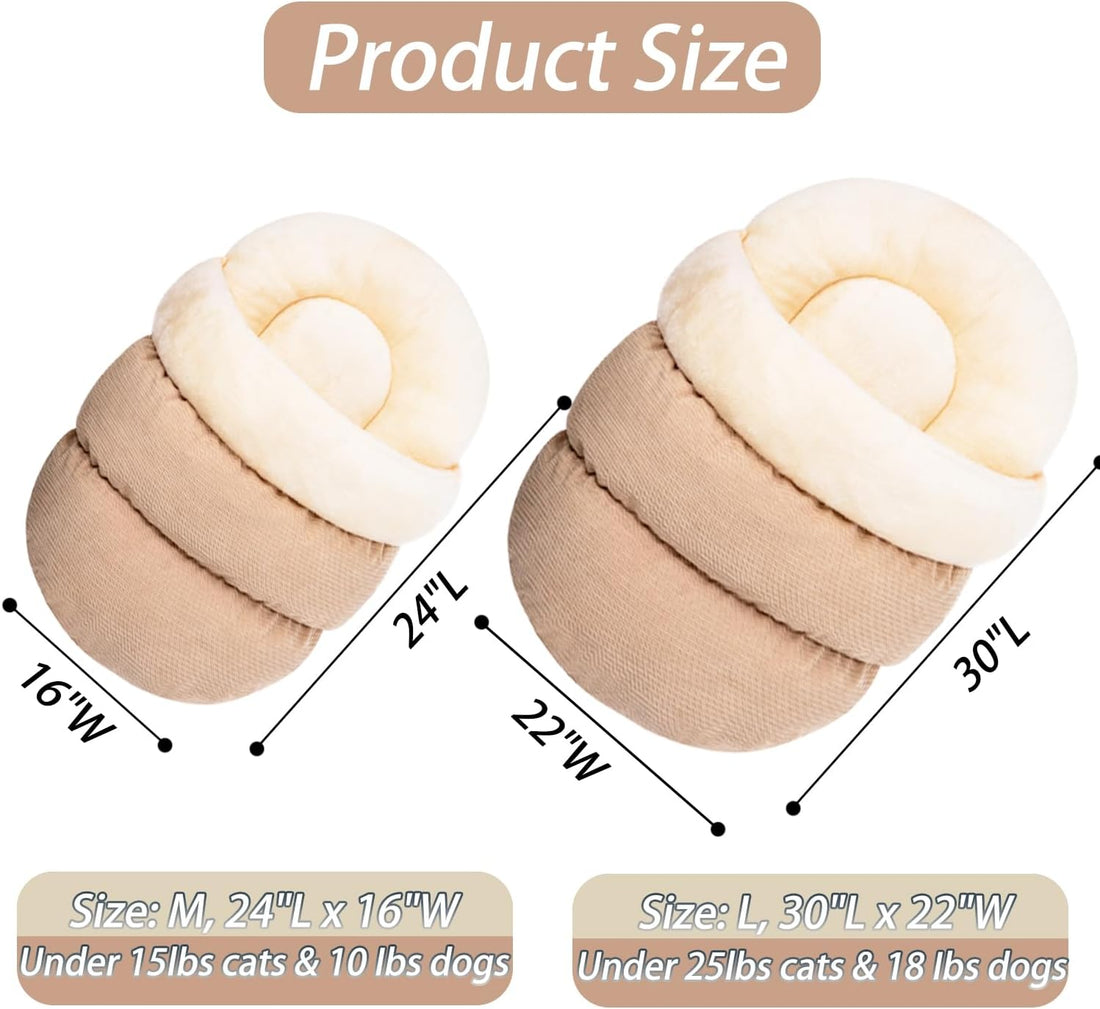 Pet Ultra Soft Plush Slipper Style Cave Bed