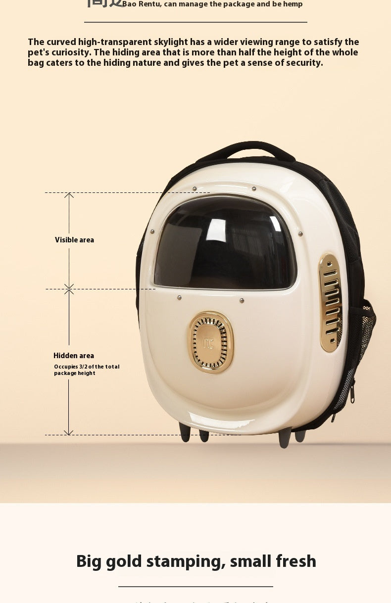 Climate Control Pet Backpack Astronaut Style Portable Carrier