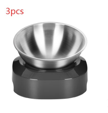 Pet Stainless Steel Double Bowl Feeding Set