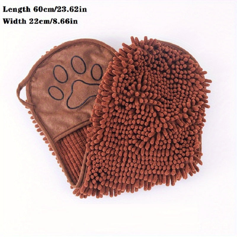 Pet Absorbent Microfiber Quick Drying Towel With Hand Pockets
