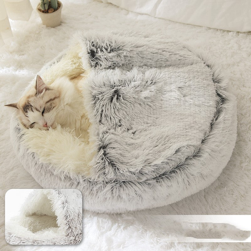 Pet Soft Warm Velvet Cave Nest Bed
