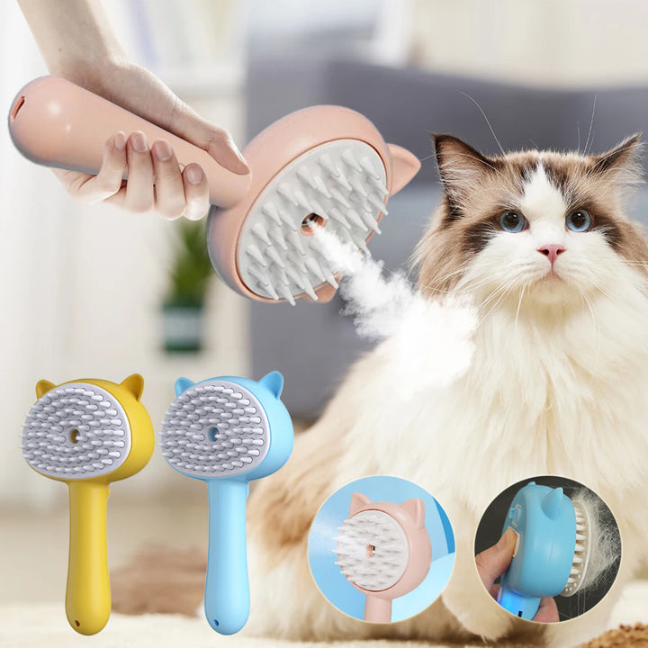 Rechargeable Mist Self Cleaning Pet Grooming Brush