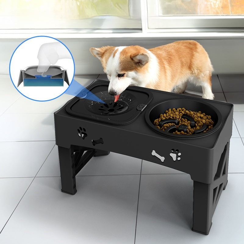 Pet Stainless Steel Double Bowl Lifting Feeder Stand
