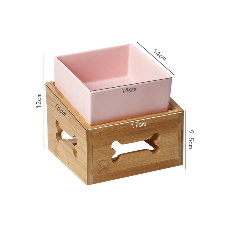Pet Large Capacity High Stand Ceramic Feeding Bowl