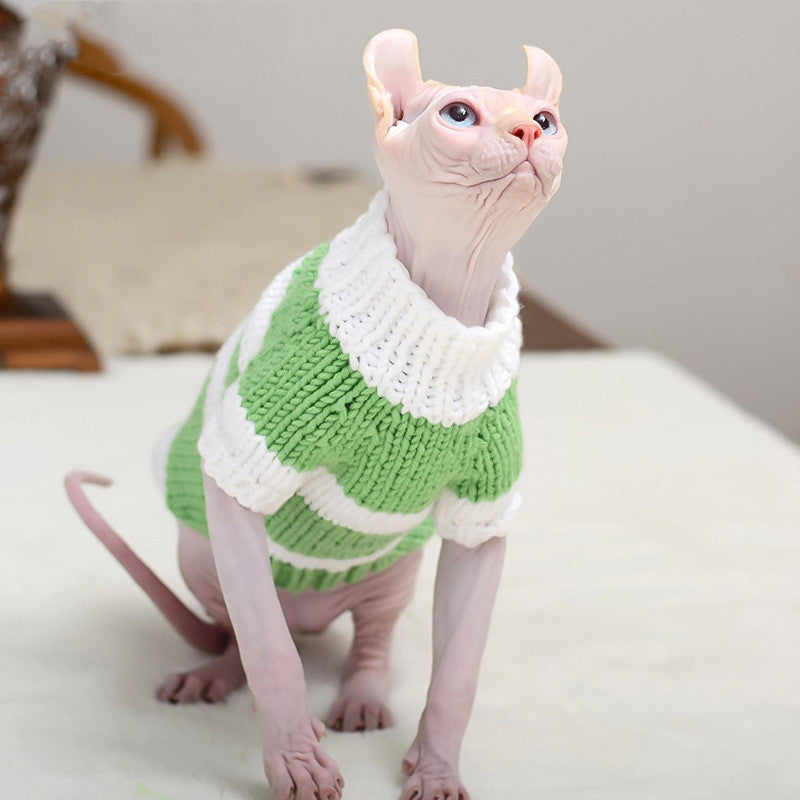 Warm Sweater For Hairless Pet Apparel