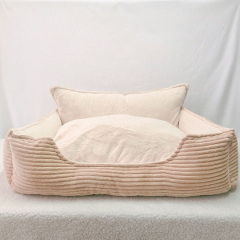 Pet Removable Washable Plush Warm Kennel Bed