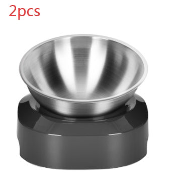 Pet Stainless Steel Double Bowl Feeding Set