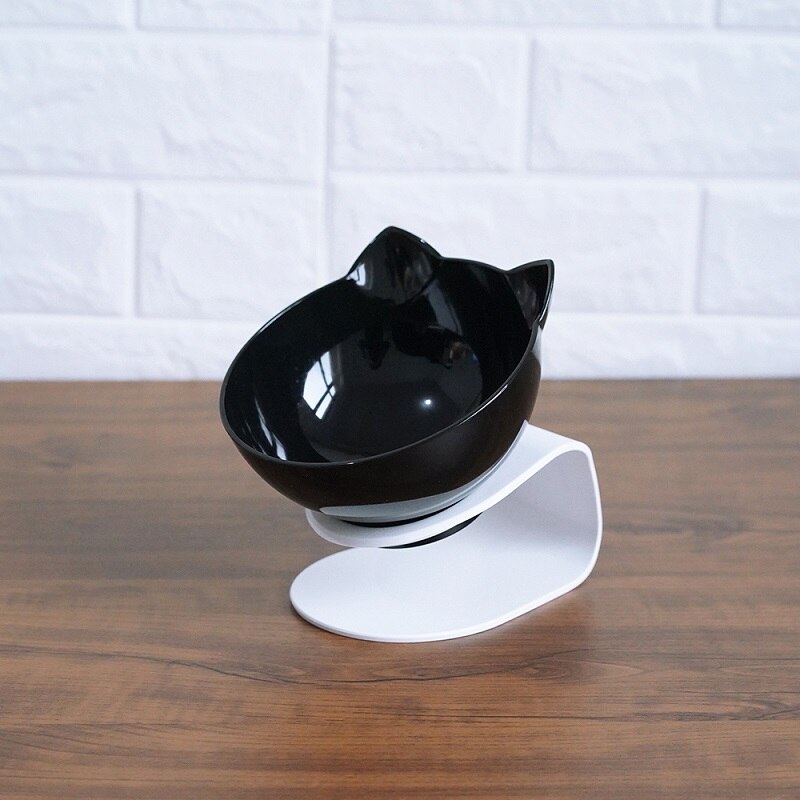 Pet Non Slip Double Bowl Raised Stand Feeding Dish