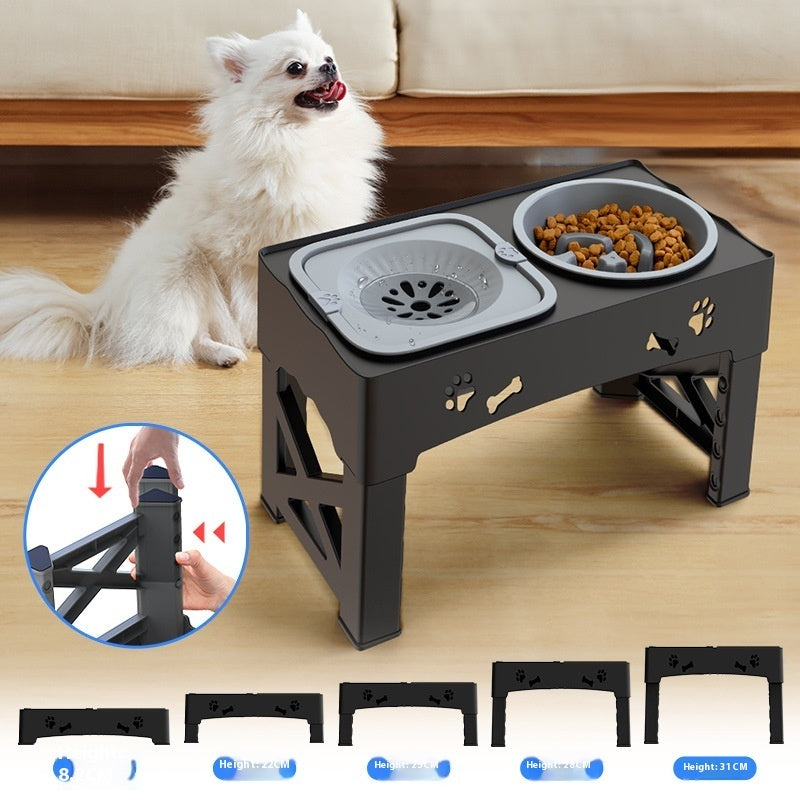 Pet Stainless Steel Double Bowl Lifting Feeder Stand