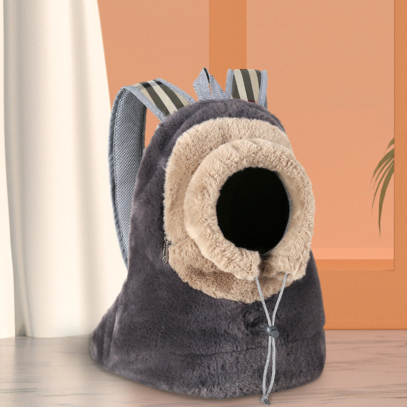 Pet Plush Portable Chest Backpack Fashion Carrier Bag