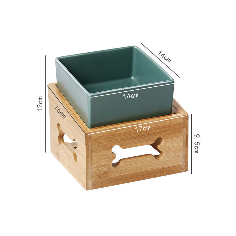 Pet Large Capacity High Stand Ceramic Feeding Bowl