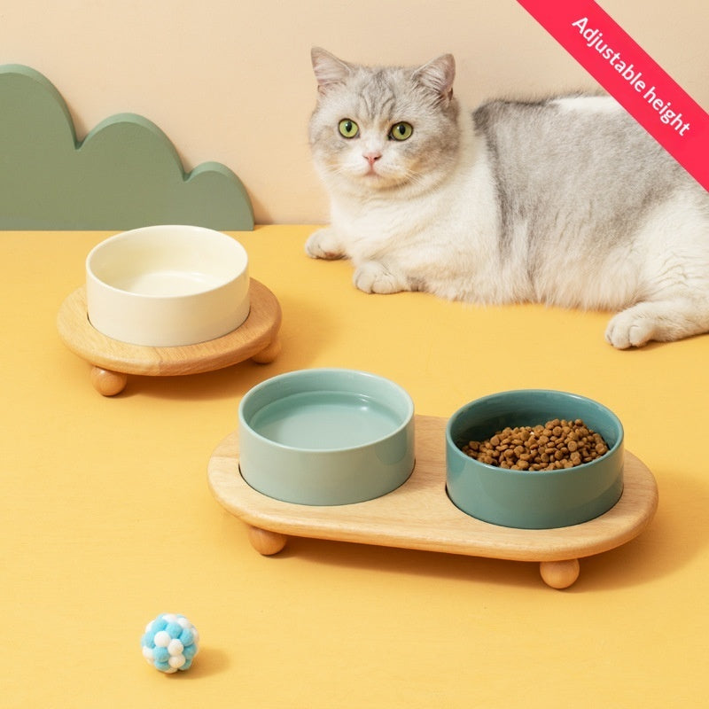Ceramic Pet Food Bowls Durable Feeding Supplies Set
