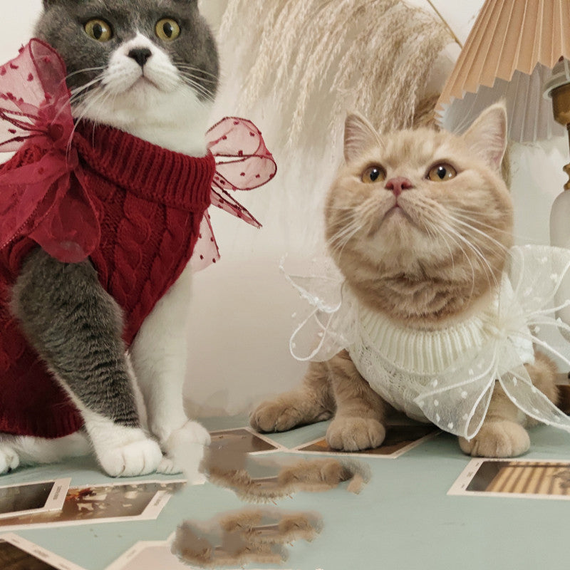 Festive Warm New Year Pet Sweater Clothing Apparel
