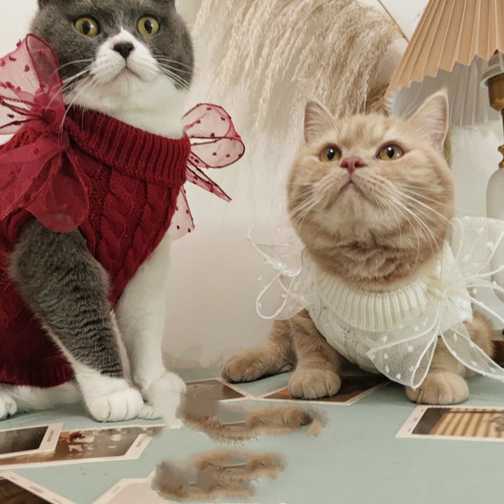 Festive Warm New Year Pet Sweater Clothing Apparel