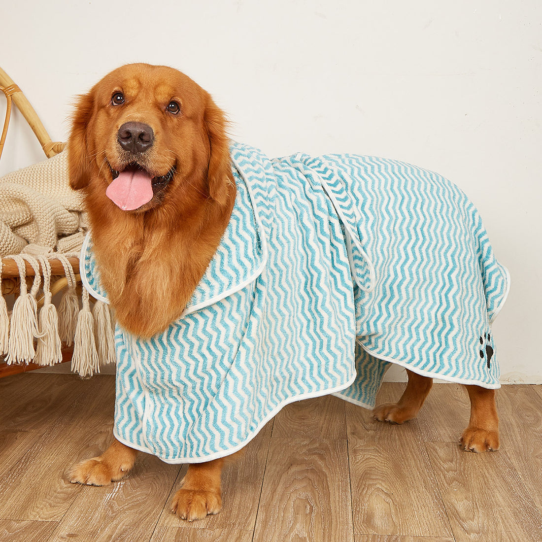 Pet Microfiber Bathrobe Towel Quick Drying Wrap