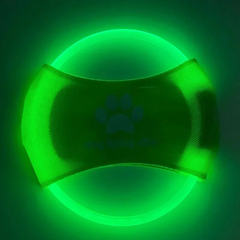 Pet LED Glowing Flying Disc Interactive Training Toy