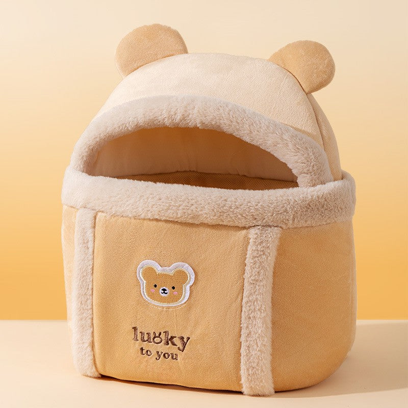 Animal Shape Portable Pet Backpack Diaper Carry Bag