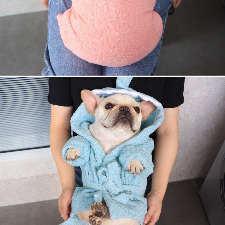 Pet Bathrobe Quick Drying Absorbent Bath Towel Grooming Wear