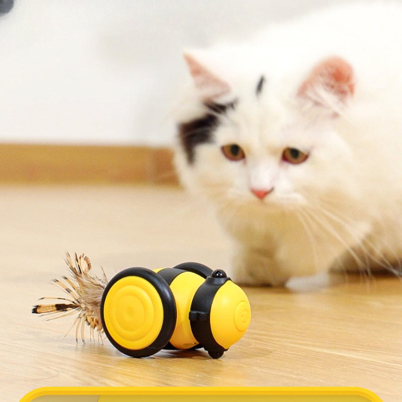 Pet Electric Interactive Moving Feather Teasing Toy
