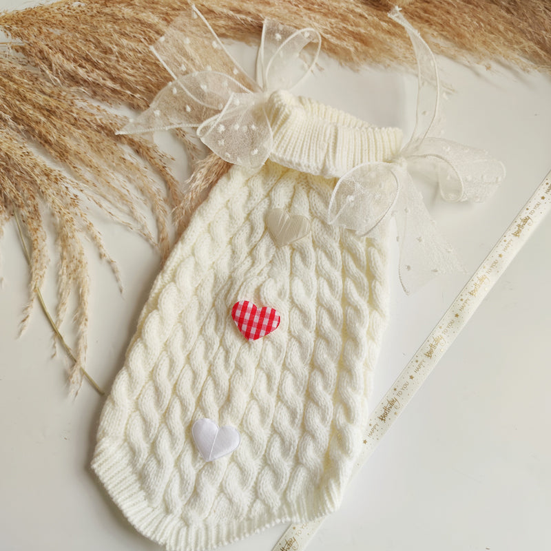 Festive Warm New Year Pet Sweater Clothing Apparel