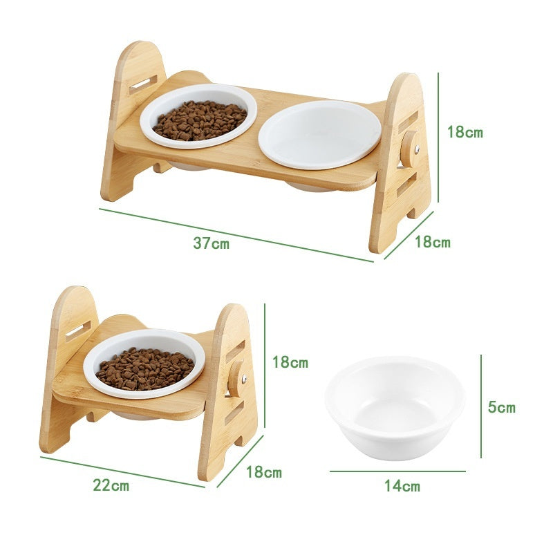 Pet Oblique Mouth Cervical Spine Protection Drinking Bowl