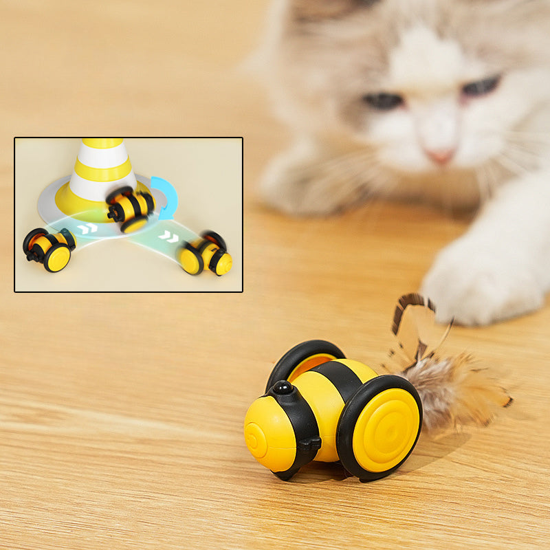Pet Electric Interactive Moving Feather Teasing Toy