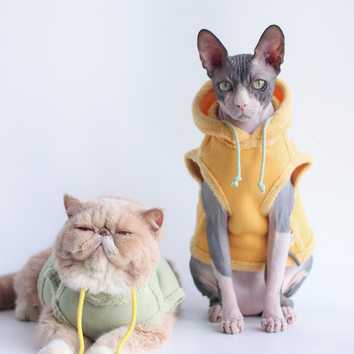 Pet Autumn Winter Fleece Thickened Warm Hooded Sweater