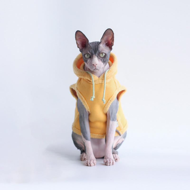 Pet Autumn Winter Fleece Thickened Warm Hooded Sweater