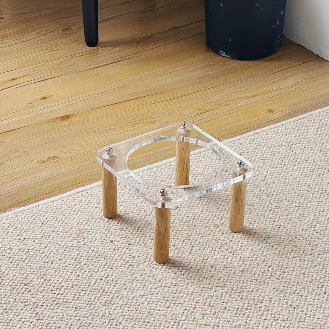 Pet Anti Tumble High Leg Ceramic Double Feeding Bowl Stand