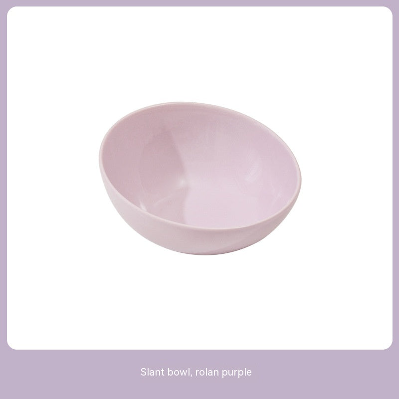 Pet Ceramic Beveled Feeding Bowl Cat Dish