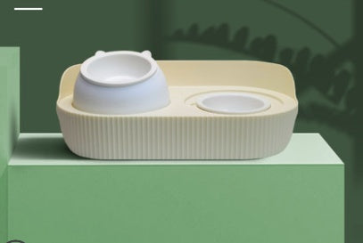 Pet Ceramic Elevated Cervical Spine Protection Feeding Bowl