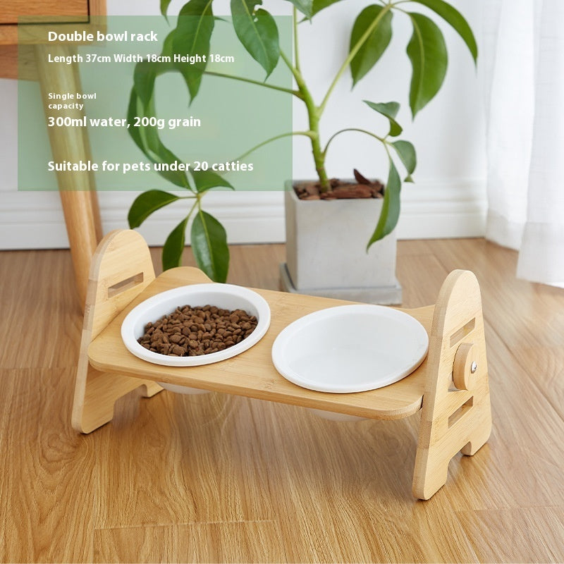Pet Oblique Mouth Cervical Spine Protection Drinking Bowl