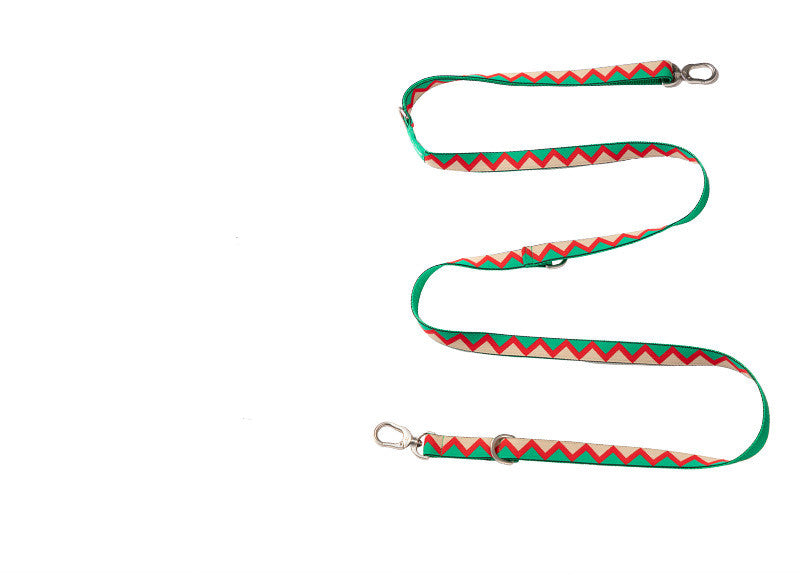 Pet Rainbow Hands Free Multifunctional Adjustable Traction Rope Leash