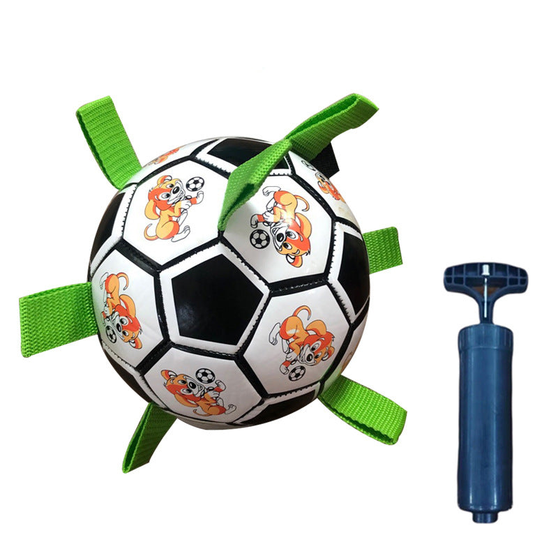 Pet Bite Resistant Football Chew Toy Molar Grinding Ball