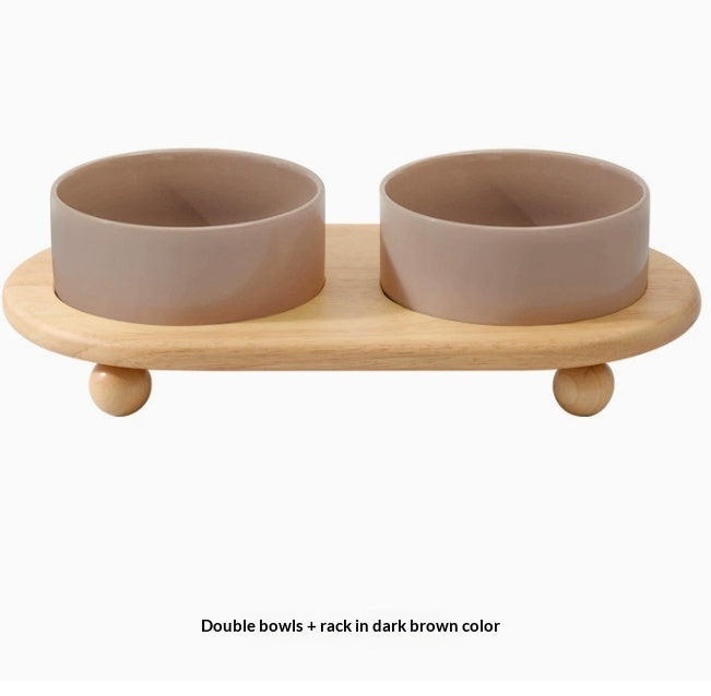 Ceramic Pet Food Bowls Durable Feeding Supplies Set