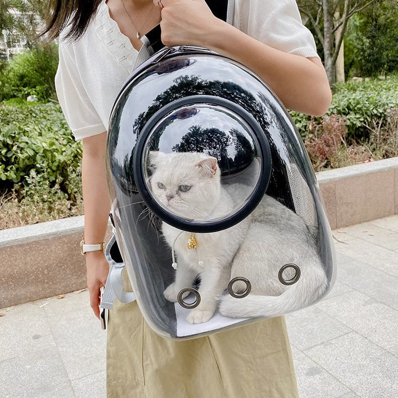 Pet Transparent Breathable Large Capacity Backpack Carrier