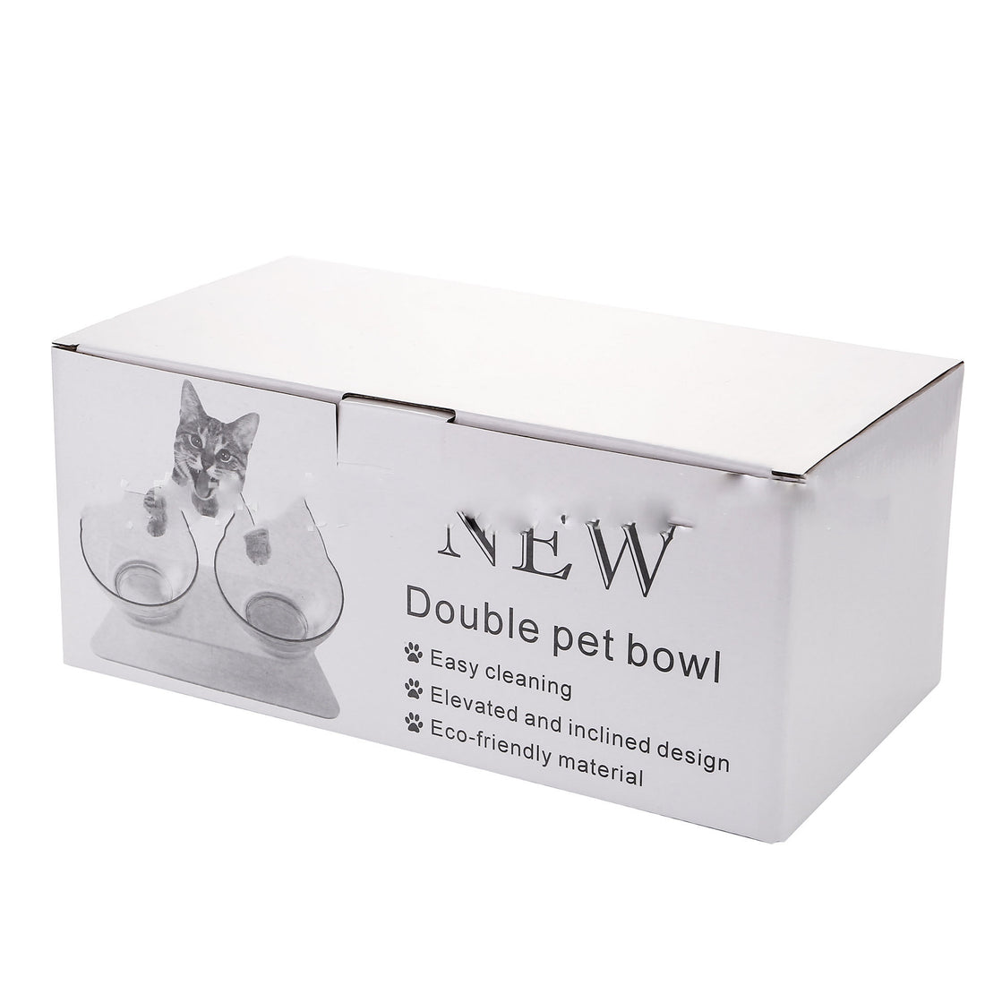 Pet Non Slip Double Bowl Raised Stand Feeding Dish