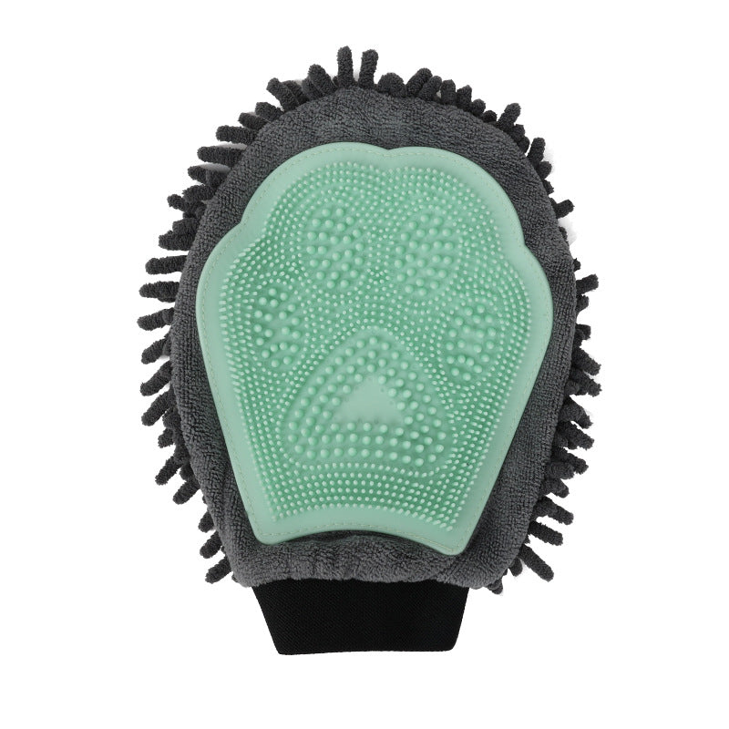 2 In 1 Pet Grooming Bath Glove Cleaning Massage Tool