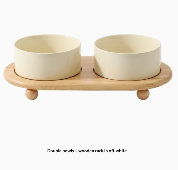 Ceramic Pet Food Bowls Durable Feeding Supplies Set