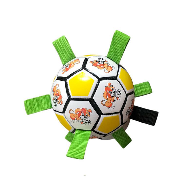 Pet Bite Resistant Football Chew Toy Molar Grinding Ball